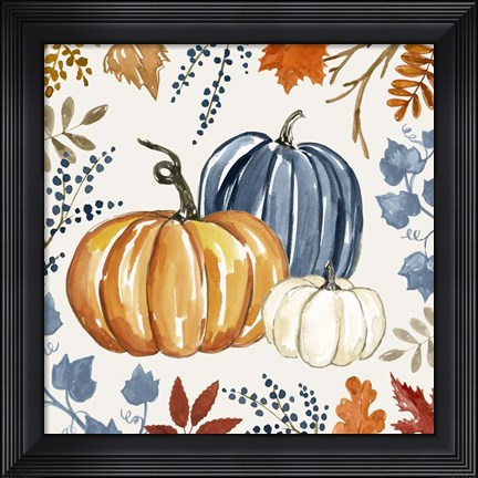 Framed Autumn Pumpkin I Print