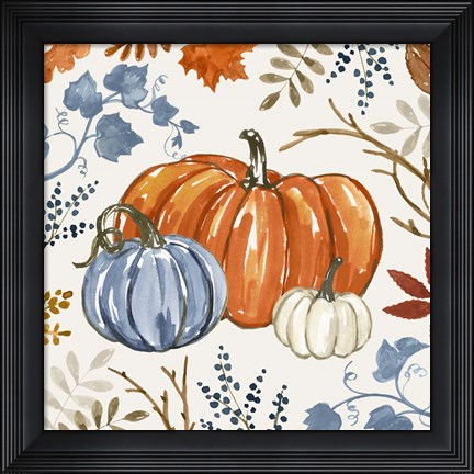 Framed Autumn Pumpkin II Print