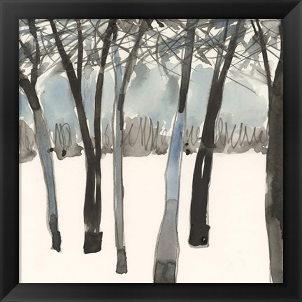 Framed Winter Treeline II Print