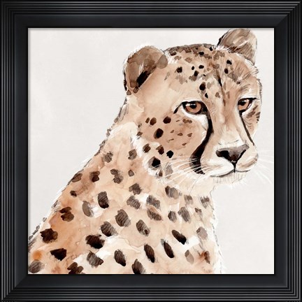 Framed Saharan Cheetah II Print