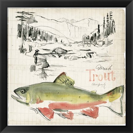 Framed Trout Journal II Print