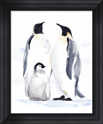 Framed Emperor Penguins II Print