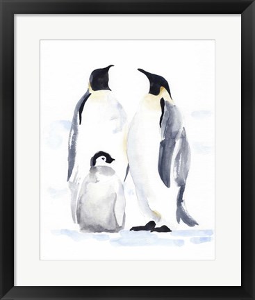 Framed Emperor Penguins II Print