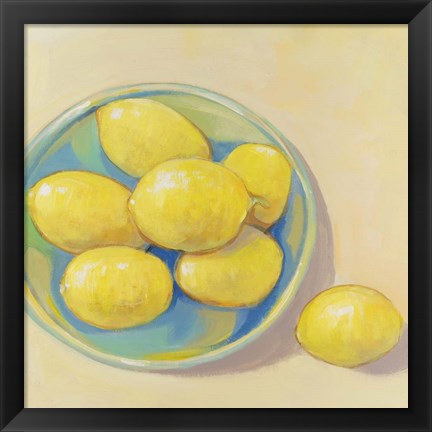 Framed Fruit Bowl Trio I Print