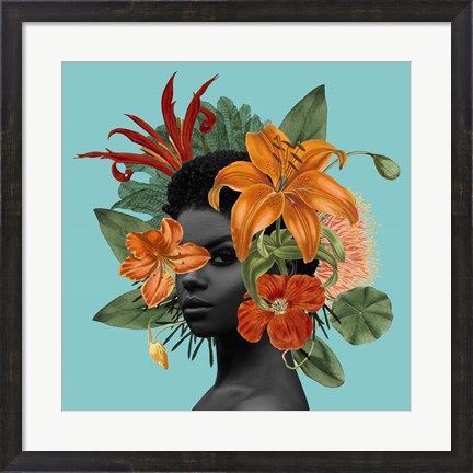 Framed Tangerine Tropics II Print