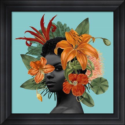 Framed Tangerine Tropics II Print