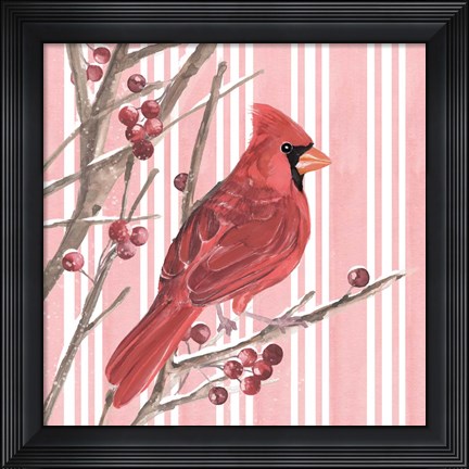 Framed Winter Cardinal II Print