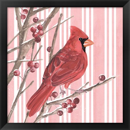 Framed Winter Cardinal II Print