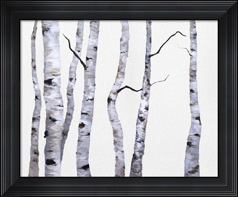 Framed Birch Trees I Print