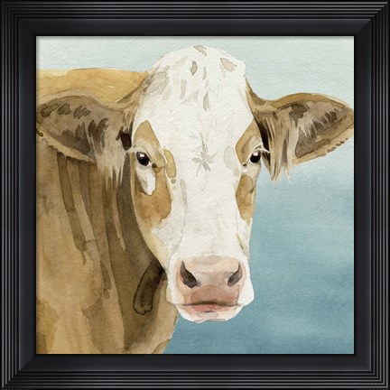 Framed Hereford Stare I Print