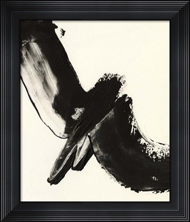 Framed Black Expression I Print