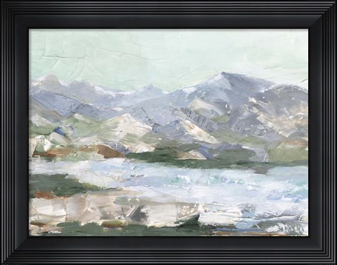 Framed Pastel Mountain View I Print
