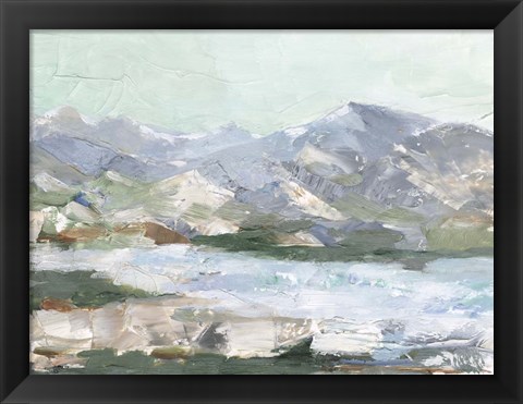 Framed Pastel Mountain View I Print