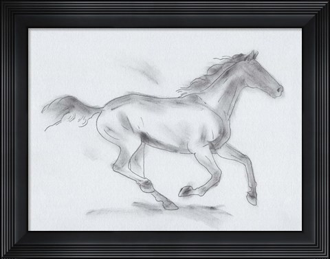 Framed Smoke Stallion I Print