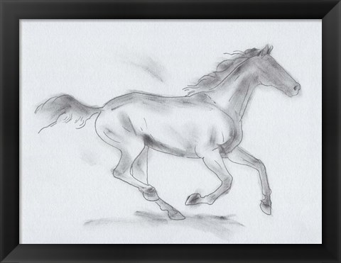 Framed Smoke Stallion I Print