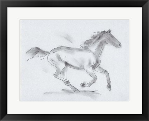 Framed Smoke Stallion I Print