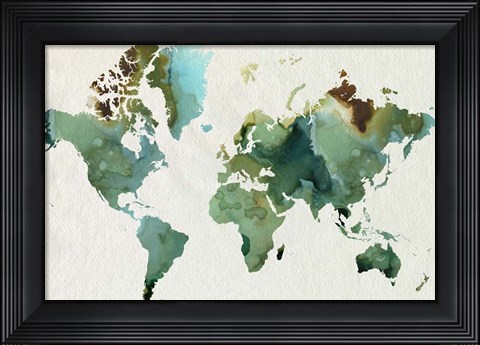 Framed Inky World Print