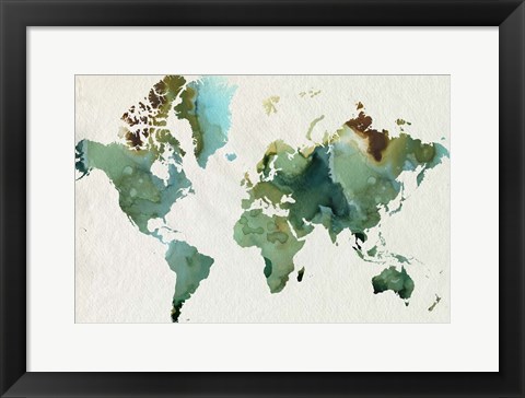 Framed Inky World Print