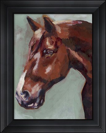 Framed Paint by Number Horse I Print