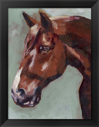 Framed Paint by Number Horse I Print