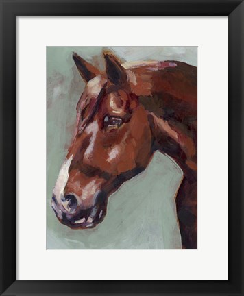 Framed Paint by Number Horse I Print