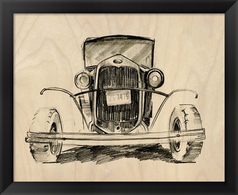 Framed Model A Lines II Print