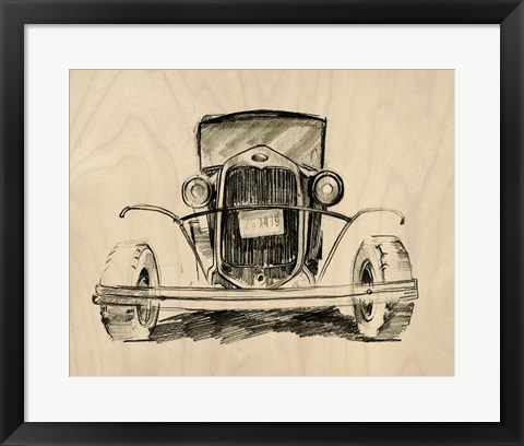 Framed Model A Lines II Print