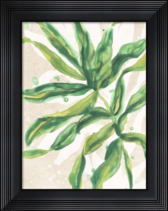 Framed Parchment Palms II Print