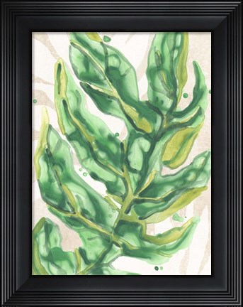 Framed Parchment Palms III Print