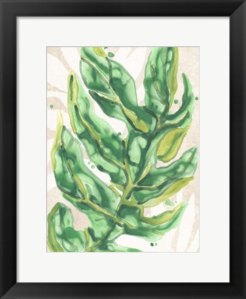 Framed Parchment Palms III Print