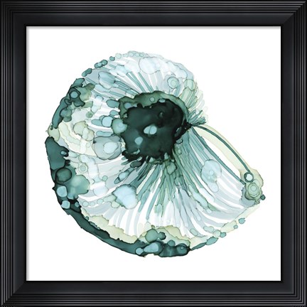 Framed Blue Barnacle I Print