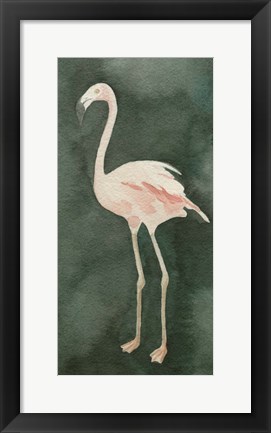 Framed Forest Flamingo I Print