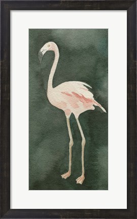 Framed Forest Flamingo I Print