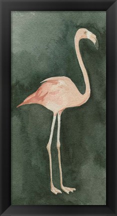 Framed Forest Flamingo II Print