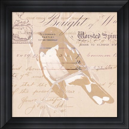 Framed Antique Pages I Print