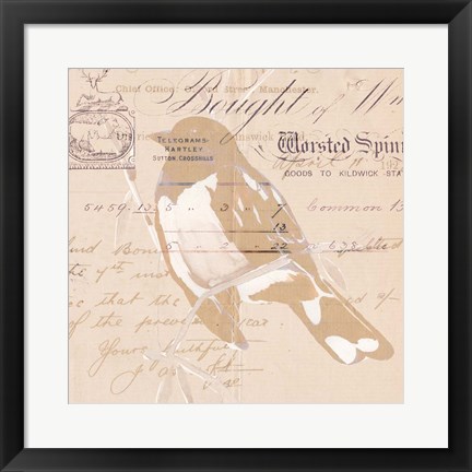 Framed Antique Pages I Print