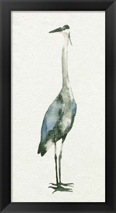 Framed Deep Blue Heron II Print