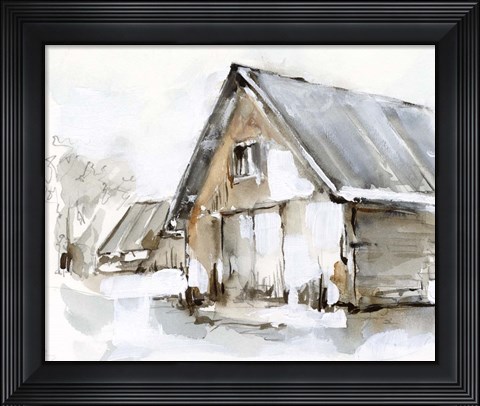 Framed Dilapidated Barn I Print