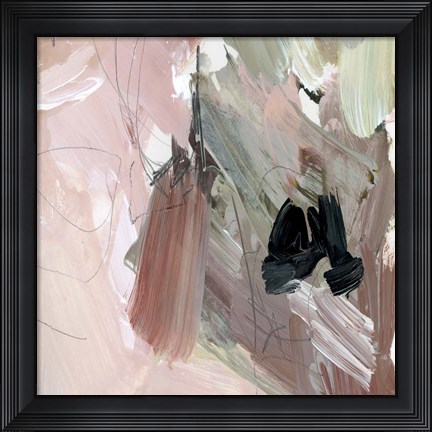 Framed Pale Scribble I Print