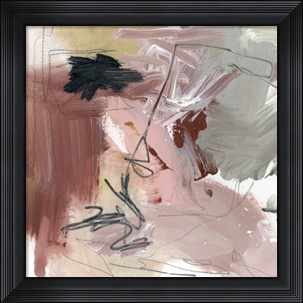 Framed Pale Scribble II Print