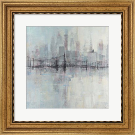 Framed Pastel Cityscape I Print