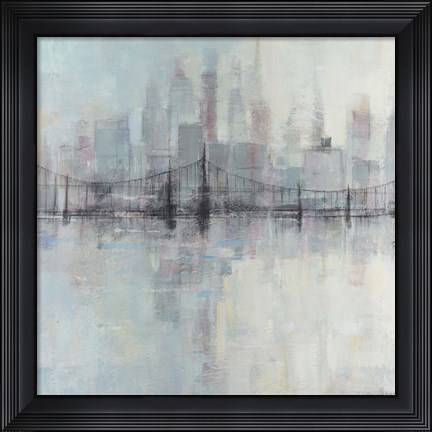 Framed Pastel Cityscape I Print