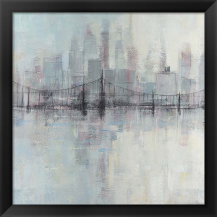 Framed Pastel Cityscape I Print