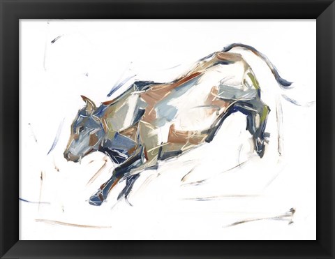 Framed Modern Bull Study II Print