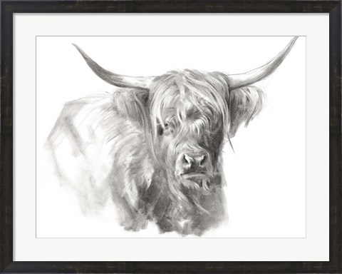 Framed Soft Focus Highland Cattle I Print