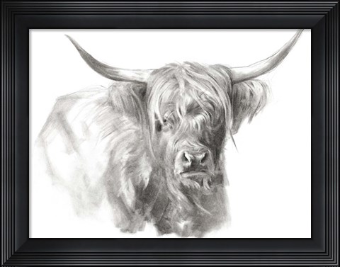 Framed Soft Focus Highland Cattle I Print