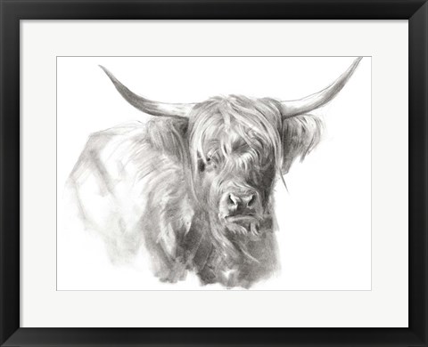 Framed Soft Focus Highland Cattle I Print