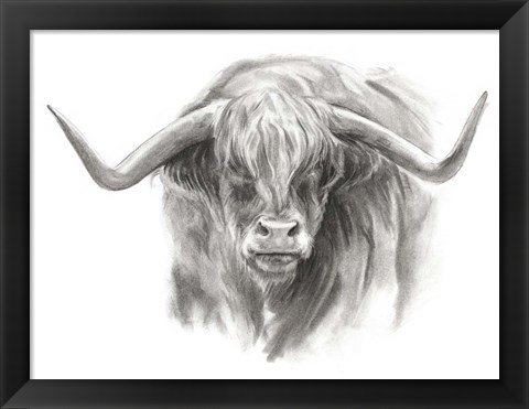 Framed Soft Focus Highland Cattle II Print