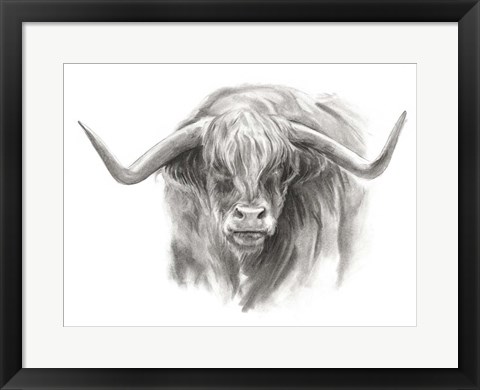 Framed Soft Focus Highland Cattle II Print