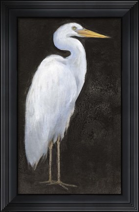 Framed White Heron Portrait I Print